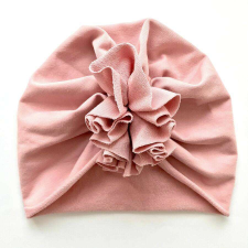Bubbaland Vintage Rózsaszín Őszi-téli turbánka babasapka, sál