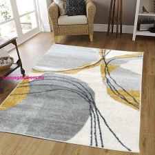 Budapest Carpet Bolti 19. Den Promo 5868 sárga 60x110cm modern szőnyeg lakástextília