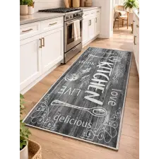 Budapest Carpet Den. Kavino 7281-2 80 x 150cm Szürke konyhai szőnyeg lakástextília