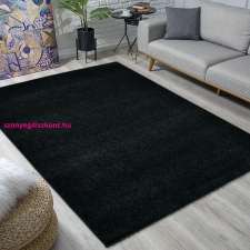 Budapest Carpet Den Nora egyszínű fekete 160x220cm Modern szőnyeg lakástextília