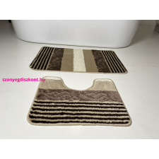 Budapest Carpet Fürdőszobai szőnyeg 2 részes - DEN bézs csíkos-kagyló lakástextília