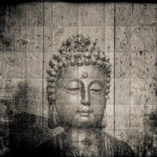 Buddha KERMA-31 nyomtatott műbőr falikép grafika, keretezett kép