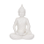 Buddha szobor mécsestartóval, fehér 29cm