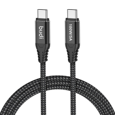 Budi 220TT15 USB Type-C apa - USB Type-C apa Adat és töltő kábel - Fekete (1.5m) kábel és adapter