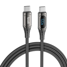 Budi 229TT USB Type-C apa - USB Type-C apa Adat és töltő kábel - Fekete (1.5m) kábel és adapter