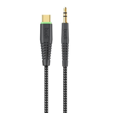 Budi USB-C - AUX kábel 1,2m fekete (150TXA) (150TXA) kábel és adapter