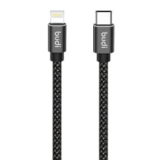 Budi USB-C - LIghnting kábel 3m fekete (206TL30) (206TL30) - Adatkábel kábel és adapter