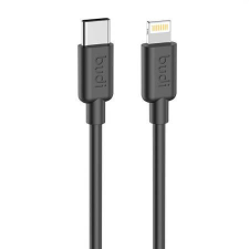 Budi USB-C - Lightning adat- és töltőkábel 1.2m fekete (230TL) kábel és adapter