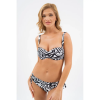 BUDMIL Bikini felső Női XL fekete-fehér