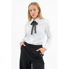 BUDMIL Blúz masni dísszel Női L fehér 20770076-001252-0499