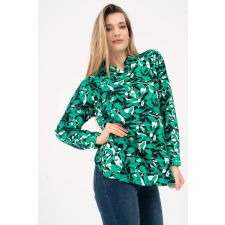 BUDMIL Blúz Női S zöld-fehér 20770067-002242-0299 blúz