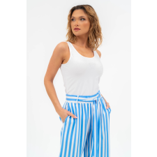 BUDMIL Bő szárú hosszúnadrág Női XXL fehér-v.kék 20630148-001251-0699 női nadrág