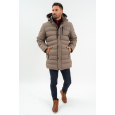BUDMIL férfi téli kabát, KOLMAN25, Barna, 2XL