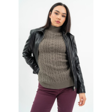 BUDMIL galléros műbőr dzseki Női M fekete 20510022-002252-0399 női dzseki, kabát