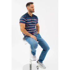 BUDMIL Galléros póló férfi XXL sötétkék-fehér 20730283-001261-0699 férfi póló