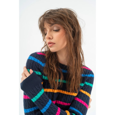 BUDMIL Kötött pulóver Női M s.kék-színes 20050822-002252-0399 női pulóver, kardigán