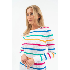 BUDMIL Kötött pulóver Női S fehér-színes 20050822-001252-0299