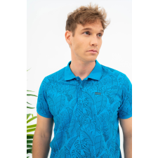 BUDMIL Modern fit galléros póló Férfi L türkiz 20730269-002251-0499 férfi póló