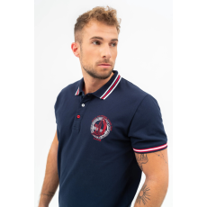 BUDMIL Modern fit galléros póló Férfi M s.kék 20730264-004251-0399