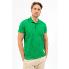 BUDMIL Modern fit galléros póló Férfi M zöld 20730269-001251-0399 férfi póló