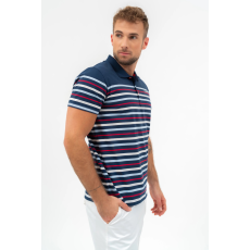 BUDMIL Modern fit galléros póló Férfi XXXL s.kék-fehér 20730267-002251-0799
