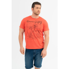 BUDMIL modern fit póló Férfi L narancs melír férfi póló
