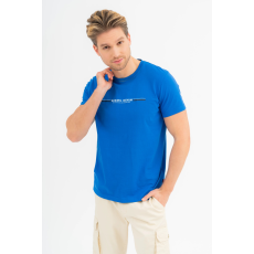 BUDMIL modern fit póló Férfi S kék
