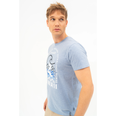 BUDMIL modern fit póló Férfi S kék melanzs 20300445-001251-0299