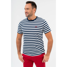 BUDMIL modern fit póló Férfi XXXL s.kék-fehér