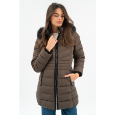 BUDMIL női téli kabát, HANNA25, Barna, 2XL női dzseki, kabát