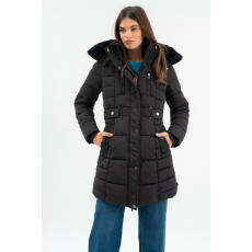 BUDMIL női téli kabát, WELLY, Fekete, XL