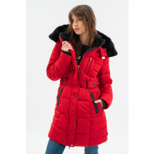 BUDMIL női téli kabát, WELLY, Piros, L női dzseki, kabát