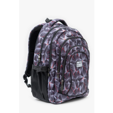 BUDMIL Ovális hátitáska zöld - kék - mintás iskolatáska