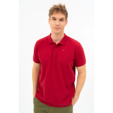 BUDMIL regular fit galléros póló Férfi M piros 20730270-003251-0399