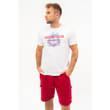 BUDMIL regular fit póló Férfi L fehér 20300446-002251-0499 férfi póló