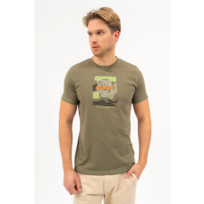 BUDMIL regular fit póló Férfi XXL keki zöld-melír 20300448-001251-0699 férfi póló