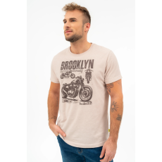 BUDMIL regular fit póló Férfi XXXXL bézs melanzs 20300447-002251-0899