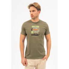 BUDMIL regular fit póló Férfi XXXXL keki zöld-melír 20300448-001251-0899
