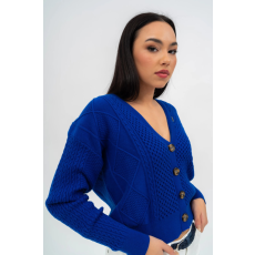BUDMIL Rövid kötött kardigán Női XL kék 20050817-002251-0599