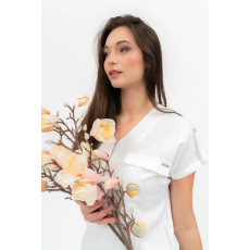 BUDMIL Rövid ujjú blúz Női L fehér 20770074-001251-0499