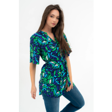 BUDMIL Rövid ujjú blúz Női XL kék-zöld 20770075-002251-0599 blúz