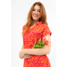 BUDMIL Rövid ujjú blúz Női XL pink-narancs 20770073-001251-0599