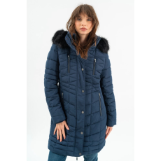 BUDMIL Téli kabát dupla elejerésszel Női S s.kék 20030555-002252-0299
