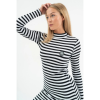 BUDMIL Testhezálló Ruha Női L fehér-fekete 20650039-001252-0499