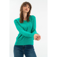 BUDMIL V-nyakú kötött pulóver Női XL zöld 20050819-003252-0599 női pulóver, kardigán