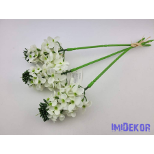 Bugás apró virágos köteg 38cm - Fehér dekorációs kellék