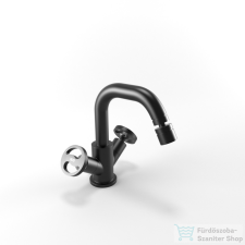 Bugnatese Millenovecinquanta bidet csaptelep leeresztővel, fekete színben színben 4544NE csaptelep