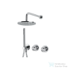 Bugnatese MILLENOVECINQUANTA falsík alatti zuhanyrendszer 22,5 cm-es esőztetővel,belső egységgel,zuhanyszettel,króm 4601HCR