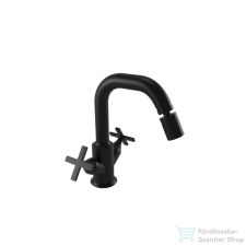 Bugnatese Orion bidet csaptelep leeresztővel,matt fekete 5544NE csaptelep