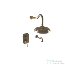 Bugnatese OXFORD falsík alatti zuhanyrendszer 20 cm-es fejzuhannyal,kádkifolyóval,bronz 6369BR csaptelep
